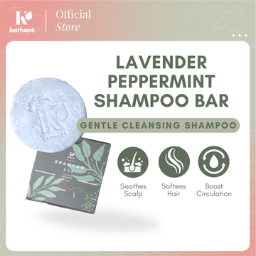 Lavender Peppermint Shampoo Bar 80g | Gentle Cleansing