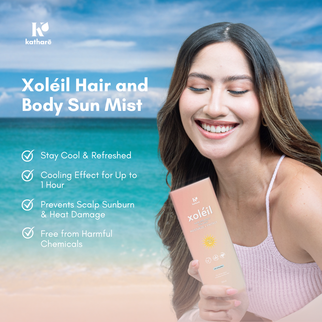 Katharē Xoleil Mist | Cooling, Heat Protectant, SPF, Relief for Filipino Hair