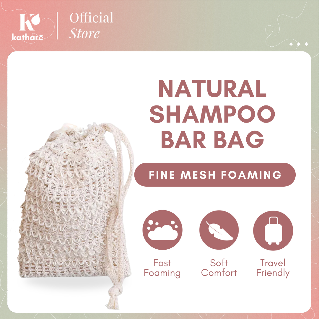 Katharē 100% Natural Shampoo Bar Bag