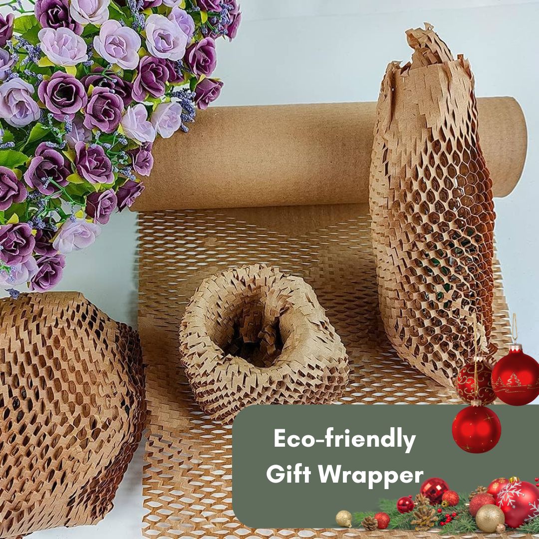1m Eco-Friendly Kraft Honeycomb Paper for Gifting or Gift Wrapping