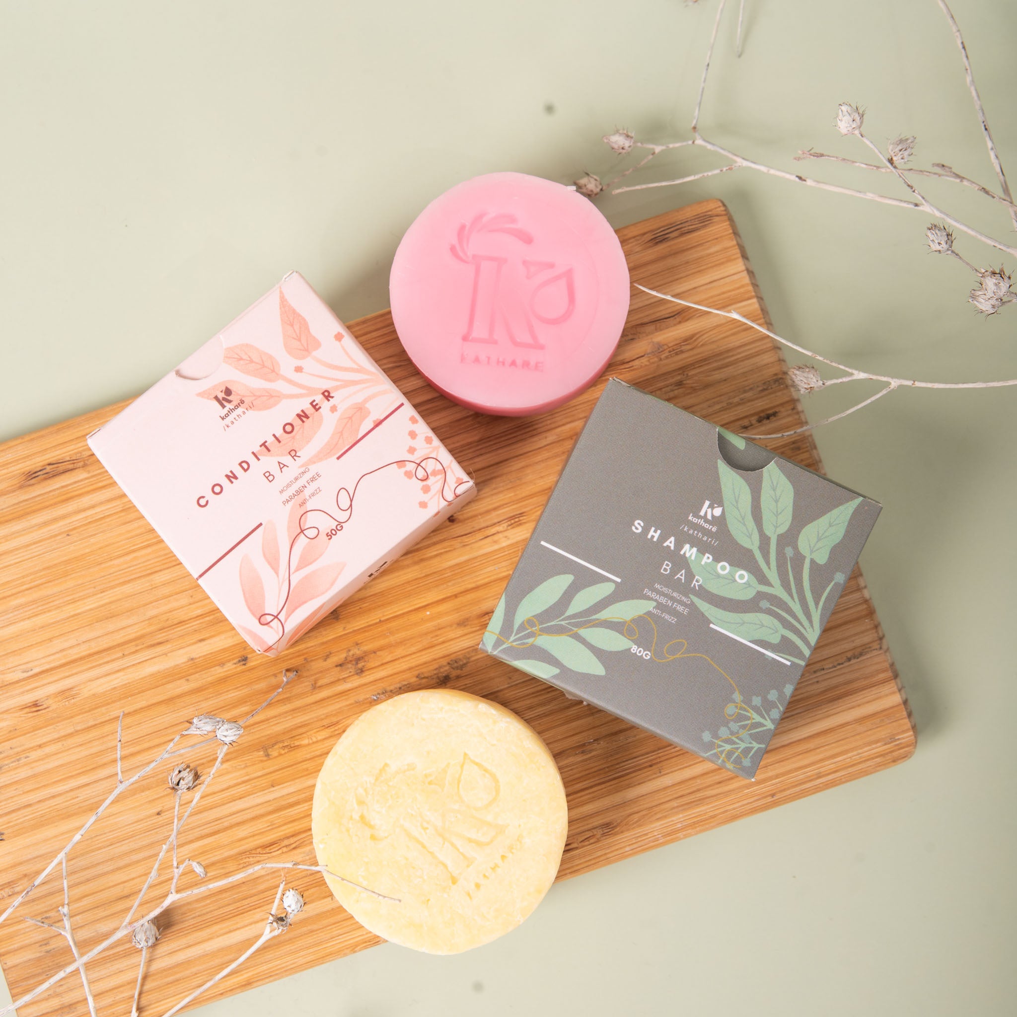 Katharē Strawberry Lush Conditioner Bar 50g |Nourishing