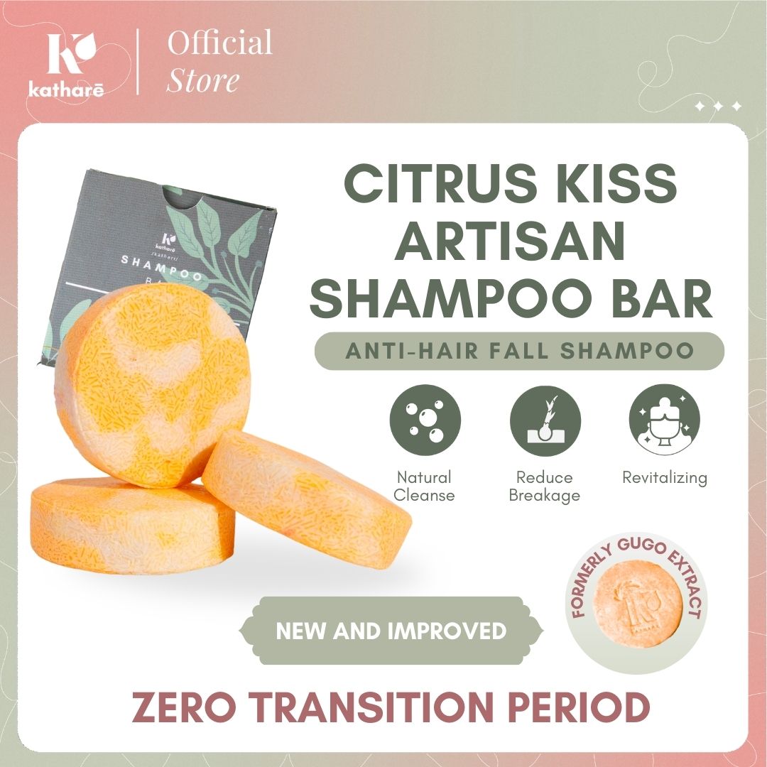 Katharē Citrus Kiss Shampoo Bar | Hair Fall Solution & Invigorating Cleanse for Filipino Hair