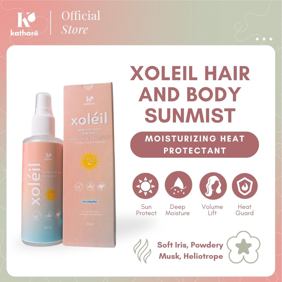 Katharē Xoleil Mist | Cooling, Heat Protectant, SPF, Relief for Filipino Hair