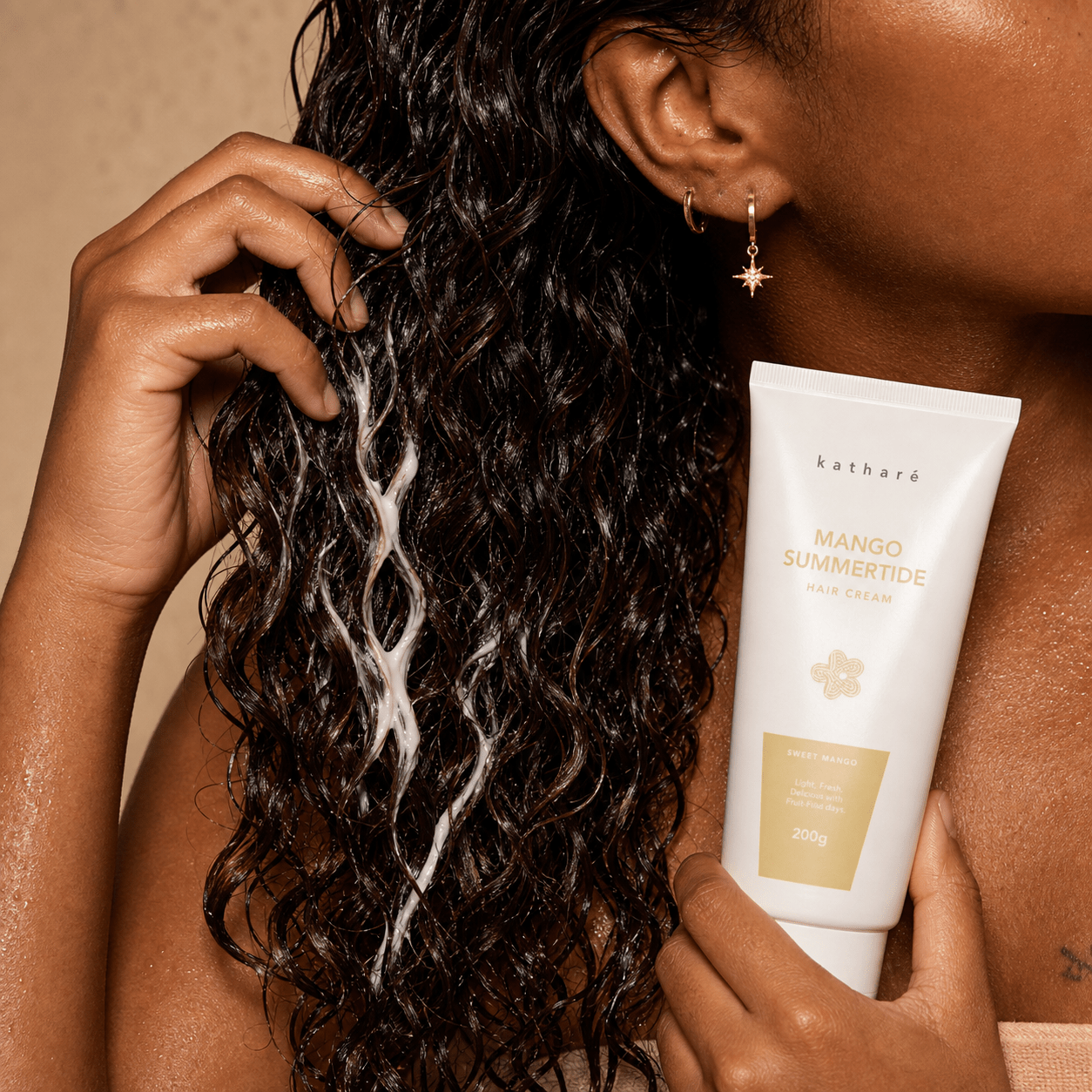 Mango Summertide | Anti-Frizz and Curl Defining Hair Cream - Katharē Hair Care
