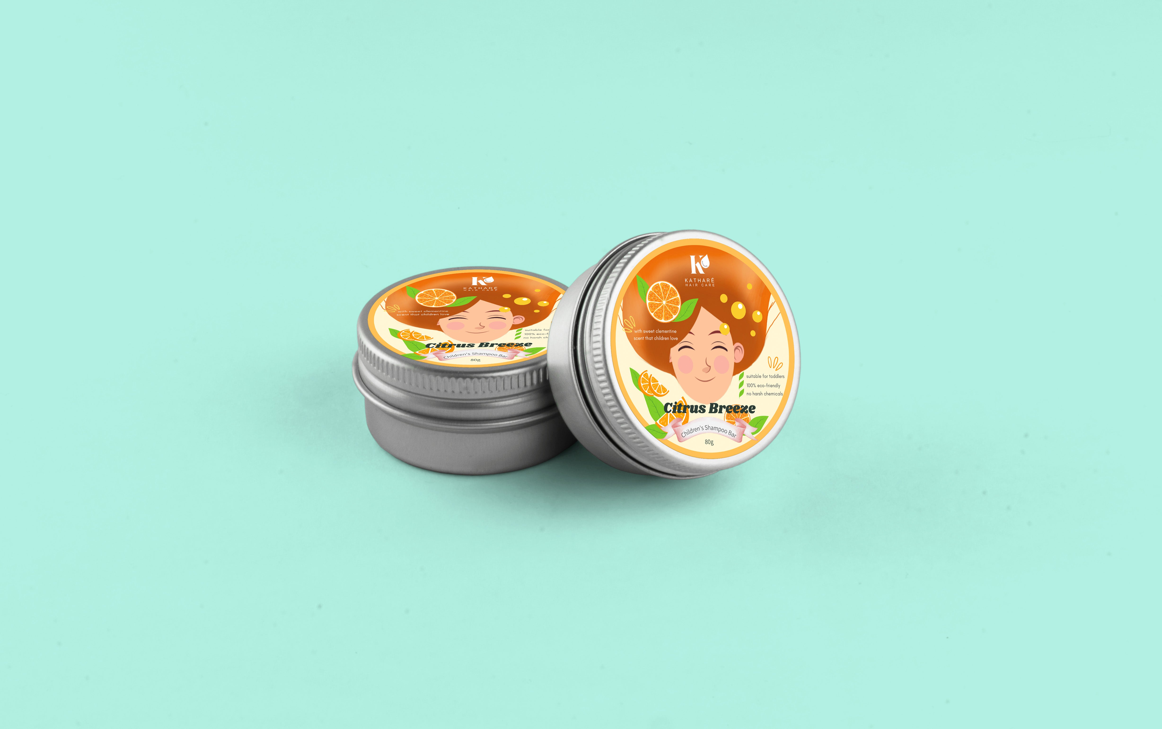 Citrus Breeze Kid's Shampoo Bar 80g | Gentle, Tear-Free Cleanse for Filipino Hair